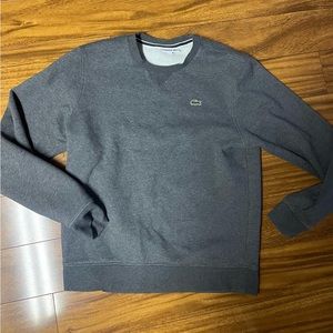 Men’a grey Lacoste sweater crewneck